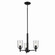 Shailene Three Light Mini Chandelier in Black (12|43670BKCLR)