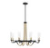 Kearney Eight Light Chandelier in Vintage Black with Warm Brass (51|1-8070-8-51)