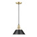 Orwell One Light Pendant in Brushed Champagne Brass (62|3306-M BCB-BLK)