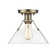 Orwell One Light Flush Mount in Aged Brass (62|3306-FM AB-CLR)