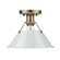 Orwell One Light Flush Mount in Aged Brass (62|3306-FM AB-DB)