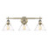 Orwell Three Light Bath Vanity in Aged Brass (62|3306-BA3 AB-CLR)