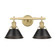 Orwell Two Light Bath Vanity in Brushed Champagne Brass (62|3306-BA2 BCB-BLK)