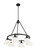 Orwell Six Light Chandelier in Matte Black (62|3306-6 BLK-OP)