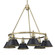 Orwell Six Light Chandelier in Aged Brass (62|3306-6 AB-BLK)
