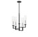 Folsom Five Light Chandelier in Matte Black with Polished Chrome Accents (51|1-2135-5-67)