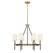 Tivoli Six Light Chandelier in Matte Black w/Warm Brass Accents (51|1-1893-6-143)