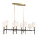 Tivoli Eight Light Linear Chandelier in Matte Black with Warm Brass Accents (51|1-1889-8-143)