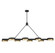 Ashor LED Linear Chandelier in Matte Black with Warm Brass Accents (51|1-1636-8-143)