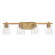 Cubos Four Light Bath Vanity in Natural Aged Brass (16|21384CLNAB)