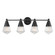 Hargreaves Four Light Bath Vanity in Black (16|10394PRBK)
