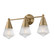 Hargreaves Three Light Bath Vanity in Natural Aged Brass (16|10393PRNAB)