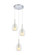 JERICHO Three Light Pendant in Chrome (423|C37503CHCL)