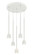 LUMENAGIO Five Light Chandelier in White (423|C35405WH)