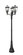Talbot Three Light Outdoor Post Mount Fixture in Black (224|579PHBR-3-564P-BK)