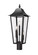 Gannon Three Light Outdoor Post Mount Fixture in Black (224|5008PHBR-BK)