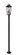 Gannon Three Light Outdoor Post Mounted Fixture in Black (224|5008PHBR-5012P-BK)