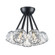 Crystal Court Seven Light Semi Flush Mount in Black (110|11737 BK)