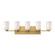 Nola Five Light Vanity in Brushed Gold/Glossy Opal Glass (347|VL57732-BG/GO)