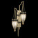 Mirage Two Light Wall Sconce in Soft Gold Leaf/Brass/Black Knight (48|100041-513)