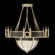 Mirage 15 Light Chandelier in Soft Gold Leaf/Brass/Black Knight (48|100037-513)