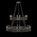 Mirage 24 Light Chandelier in Midnight Steel/Nickel/Black Knight (48|100036-723)