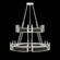 Mirage 24 Light Chandelier in Silver Leaf/Nickel/Black Knight (48|100036-423)