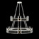 Mirage 24 Light Chandelier in Silver Leaf/Brass/Black Knight (48|100036-413)