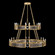 Mirage 24 Light Chandelier in Gold Leaf/Nickel/Pebble (48|100036-321)