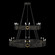 Mirage 24 Light Chandelier in Black Iron/Brass/Black Knight (48|100036-113)