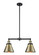 Franklin Restoration Two Light Island Pendant in Black Antique Brass (405|209-BAB-M13-AB)