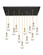 Downtown Urban 13 Light Pendant in Brushed Brass (405|154BK-451-1P-BB-G451-5CL-20)