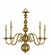 Jamestown Five Light Chandelier in Brushed Brass (8|9125 BR)