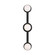 Nodes Three Light Vanity in Midnight Black (454|KWL1173MBK)