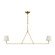 Perth Two Light Linear Chandelier in Burnished Brass (454|CC1732BBS)