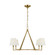 Perth Four Light Chandelier in Burnished Brass (454|CC1724BBS)