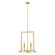 Four Light Pendant in Natural Brass (446|M7044NB)