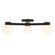 Three Light Semi-Flush Mount in Matte Black and Natural Brass (446|M60079MBKNB)