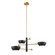Three Light Chandelier in Matte Black and Natural Brass (446|M100143MBKNB)