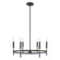 Six Light Chandelier in Matte Black and Natural Brass (446|M100140MBKNB)