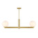 Two Light Linear Chandelier in Natural Brass (446|M100124NB)