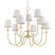 Amina Nine Light Chandelier in Aged Brass (70|6939-AGB)