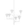 Alora Six Light Chandelier in White Plaster (70|1286-WP)