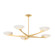 Malachite Five Light Chandelier in Vintage Gold Leaf (68|492-52-VGL)