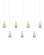 Posh Seven Light Linear Pendant in White/Silver (142|9000-1277)