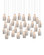 Posh Collection 30 Light Linear Pendant in White / Silver (142|9000-1275)