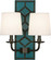 Williamsburg Lightfoot Two Light Wall Sconce in Mayo Teal Leather w/Nailhead, Deep Patina Bronze (165|Z1033)