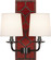 Williamsburg Lightfoot Two Light Wall Sconce in Dragons Blood Leather w/Nailhead, Deep Patina Bronze (165|Z1031)