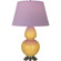 Double Gourd One Light Table Lamp in Sunset Yellow Glazed Ceramic w/Antique Silver (165|SU22L)