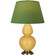 Double Gourd One Light Table Lamp in Sunset Yellow Glazed Ceramic w/Antique Natural Brass (165|SU20G)